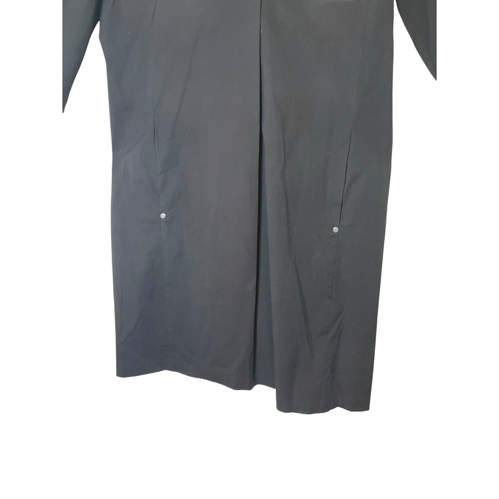 Lafayette 148 Toni Collared Dress Women's Minimalist Midi Modern Black Size 10 - Picture 3 of 8